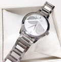 Michael Kors Harman Analog Silver Dial Silver Steel Strap Watch For Women - MK3672