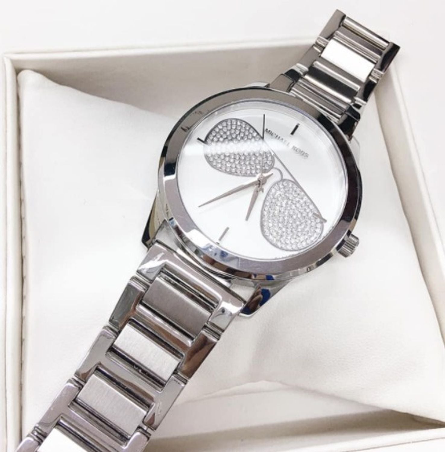 Michael Kors Harman Analog Silver Dial Silver Steel Strap Watch For Women - MK3672