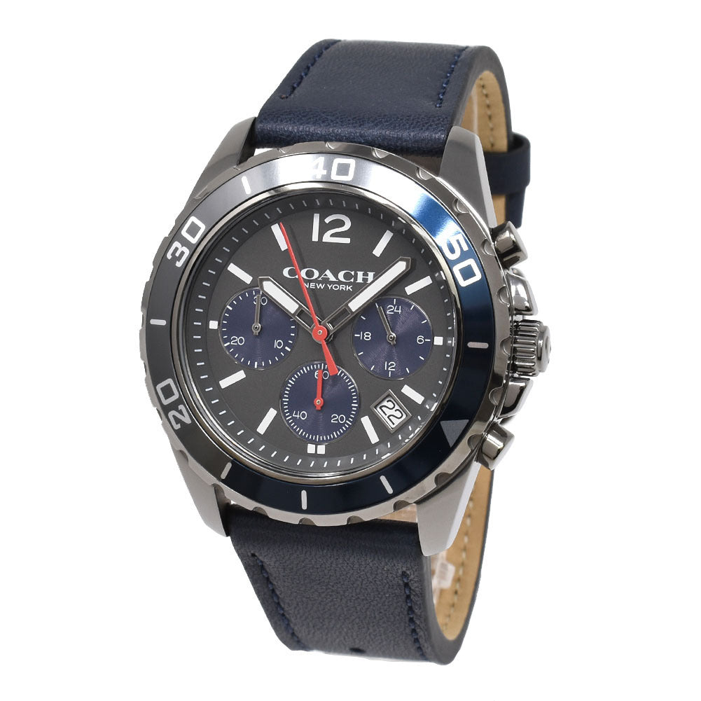 Coach Kent Grey Dial Blue Leather Strap Watch for Men - 14602558