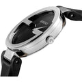 Gucci G Interlocking Black Dial Black Leather Strap Watch For Women - YA133301