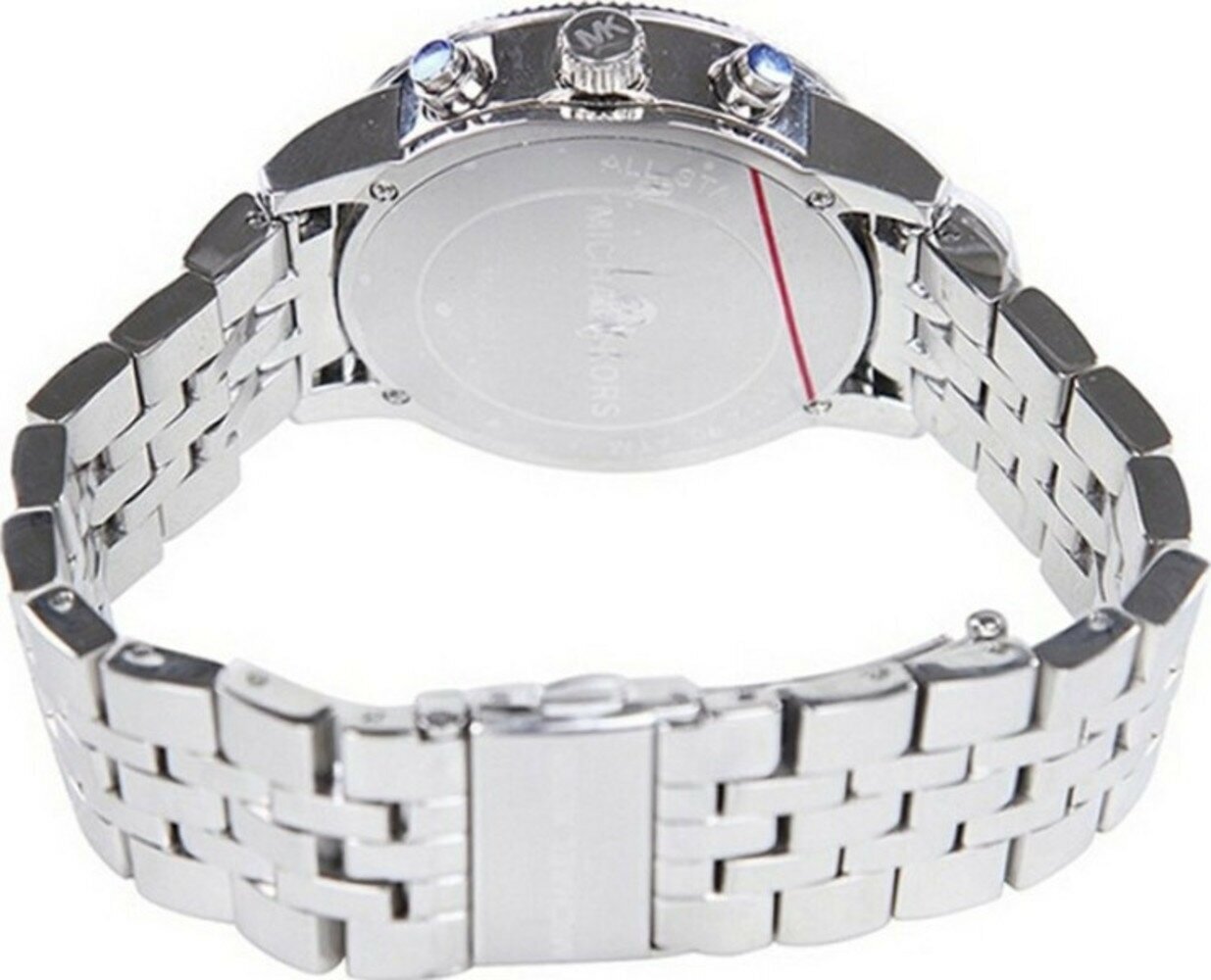 Michael Kors Jet Set Chronograph Blue Dial Silver Steel Strap Watch for Women - MK5021