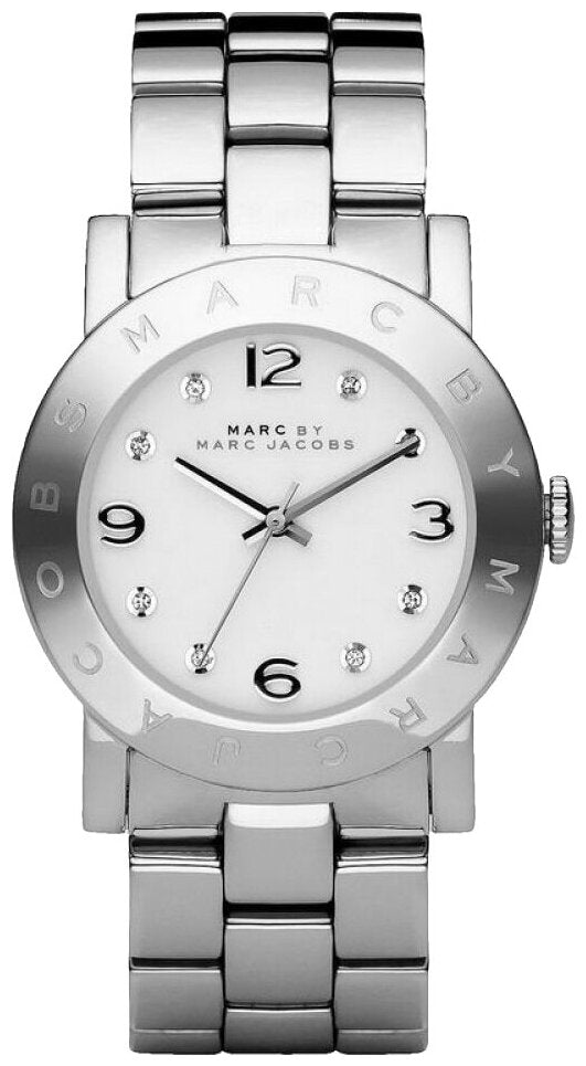 Marc Jacobs Amy Silver Dial Silver Steel Strap Watch for Women - MBM3181