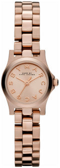 Marc Jacobs Dinky Rose Gold Dial Rose Gold Steel Strap Watch for Women - MBM3200