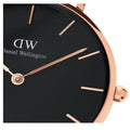Daniel Wellington Petite Sheffield Black Dial Black Leather Strap Watch For Women - DW00100168