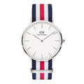 Daniel Wellington Classic Canterbury White Dial Two Tone Nylon Strap Watch For Men - DW00100016