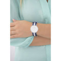 Daniel Wellington Classy Glasgow White Dial Two Tone Nylon Strap Watch For Women - DW00100082