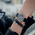 Daniel Wellington Classic Sheffield Black Dial Black Leather Strap Watch For Women - DW00100139
