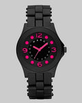 Marc Jacobs Pelly Black Dial Black Silicone Strap Watch for Women - MBM2508