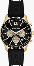 Michael Kors Berkley Chronograph Black Dial Black Rubber Strap  Watch for Men - MKO1038