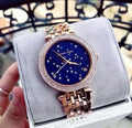 Michael Kors Darci Blue Dial Rose Gold Steel Strap Watch for Women - MK3728