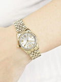Michael Kors Lexington Quartz Silver Dial Gold Steel Strap Watch For Women - MK3229