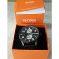 Hugo Boss Aeroliner Maxx Quartz Black Dial Black Nylon Strap Watch For Men - HB1513086