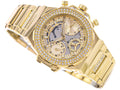 Guess Fusion Chronograph Gold Dial Gold Steel Strap Watch for Women - GW0552L2