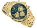 Guess Equity Analog Green Dial Gold Steel Strap Watch For Men - GW0703G2