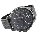Tommy Hilfiger London Chronograph Grey Dial Grey Mesh Bracelet Watch for Men - 1791530