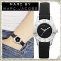 Marc Jacobs Blade Black Dial Black Leather Strap Watch for Women - MBM1211