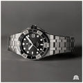 Maurice Lacroix Aikon Venturer Automatic Black Dial Silver Steel Strap Watch For Men - AI6057-SSL22-330-1