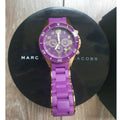 Marc Jacobs Rock Chronograph Purple Dial Purple Silicone Strap Watch for Women - MBM2576