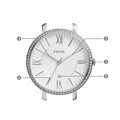 Fossil Jacqueline White Dial Silver Steel Strap Watch for Women - ES3631