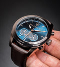 Maserati Traguardo Chronograph Blue Dial Brown Leather Strap Watch For Men - R8871612008