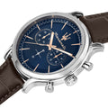 Maserati Epoca Chronograph Blue Dial Brown Leather Strap Watch For Men - R8871618014