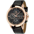 Maserati Ingegno Chronograph Brown Dial Brown Leather Strap Watch For Men - R8871619001