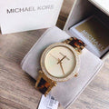 Michael Kors Parker Mother Of Pearl White Dial Two Tone Steel Strap Watch For Women - MK6518