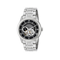 Bulova BVA Dual Aperture Black Dial Silver Steel Strap Watch for Men - 96A119