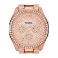 Fossil Cecile Rose Gold Dial Rose Gold Steel Strap Watch for Women - AM4483