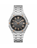 Guess Asset Quartz Black Dial Silver Steel Strap Watch For Men - GW0575G1