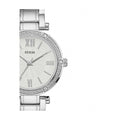 Guess Park Ave White Dial Silver Steel Strap Watch for Women - W0767L1