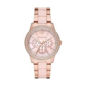 Michael Kors Tibby Multifunction Rose Gold Dial Rose Gold Steel Strap Watch For Women - MK6928