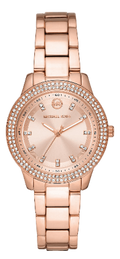 Michael Kors Tibby Pave Rose Gold Dial Rose Gold Steel Strap Watch for Women - MK1058