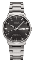 Mido Commander II Automatic Chronometer Grey Dial Silver Steel Strap Watch For Men - M021.431.11.061.00