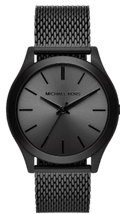 Michael Kors Runway Three-Hand Black Dial Black Mesh Strap Watch for Men - MK1085