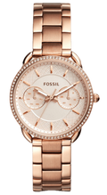 Fossil Tailor Rose Gold Dial Rose Gold Steel Strap Watch for Women - ES4264