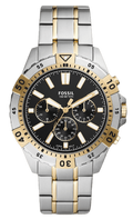 Fossil Garrett Analog Black Dial Two Tone Steel Strap Watch for Men - FS5771