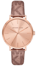 Michael Kors Addyson Quartz Rose Gold Dial Pink Leather Strap Watch for Women - MK2953