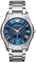Emporio Armani Valente Quartz Blue Dial Silver Steel Strap Watch For Men - AR11085