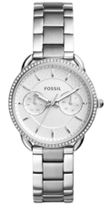 Fossil Tailor White Dial Silver Steel Strap Watch for Women - ES4262