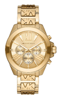 Michael Kors Wren Chronograph Gold Dial Gold Steel Strap Watch for Women - MK6952