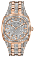 Bulova Phantom Crystal Silver Dial Two Tone Steel Strap Watch for Men - 98B324
