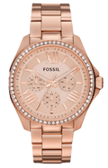 Fossil Cecile Rose Gold Dial Rose Gold Steel Strap Watch for Women - AM4483