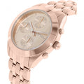 Marc Jacobs Peeker Chronograph Rose Gold Dial Rose Gold Steel Strap Watch for Women - MBM3394