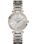 Guess Park Ave Silver Dial Two Tone Steel Strap Watch for Women - W0636L1