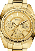 Guess Mini Phantom Diamonds Gold Dial Gold Steel Strap Watch for Women - W0235L5