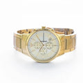 Emporio Armani Renato Chronograph White Dial Gold Steel Strap Watch For Men - AR11332