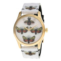 Gucci G Timeless Quartz White Dial White Leather Strap Watch For Women - YA1264109