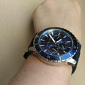 Michael Kors Cunningham Multifunction Blue Dial Black Rubber Strap Watch For Men - MK7160