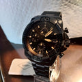 Fossil Bronson Chronograph Black Dial Black Steel Strap Watch for Men - FS5851
